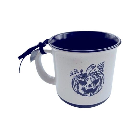 Market Finds Black & White Jack-o-Lantern Ceramic Mug - Picture 3 of 5